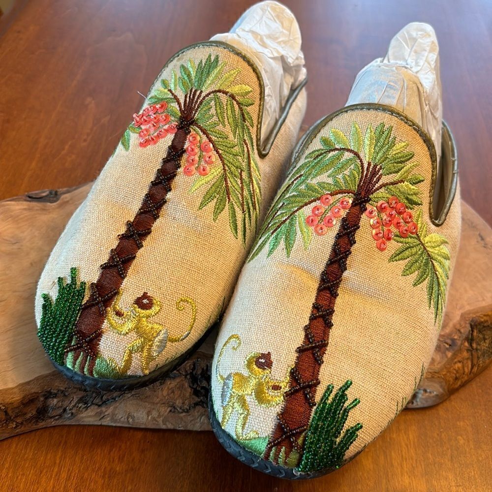 Embroidered & Beaded Slides - Size 8
